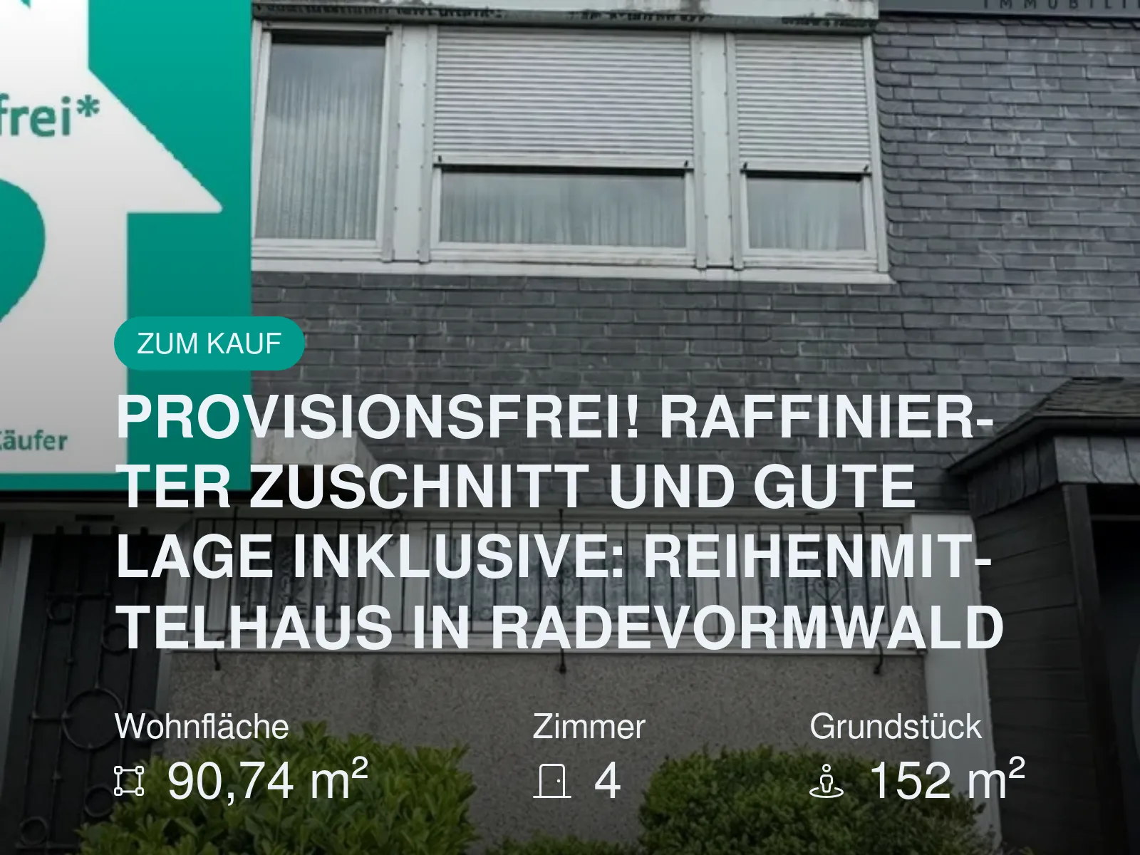 Neu im Angebot: PROVISIONSFREI!
RAFFINIERTER ZUSCHNITT UND GUTE LAGE INKLUSIVE: REIHENMITTELHAUS IN RADEVORMWALD